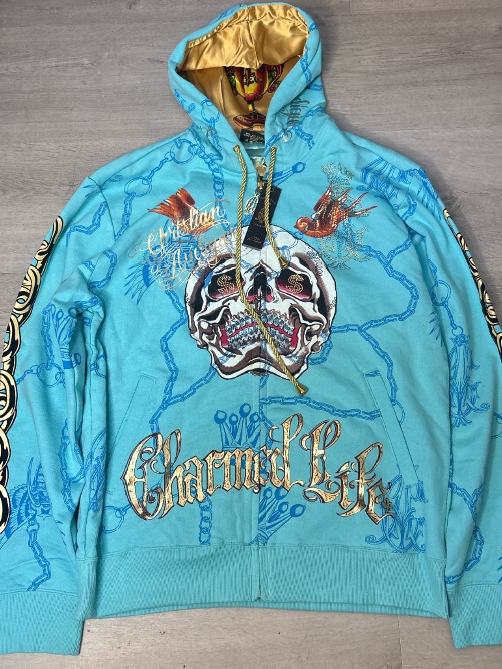 RARE Vintage Christian Audigier Zip Up 2008 Jacket Men XL